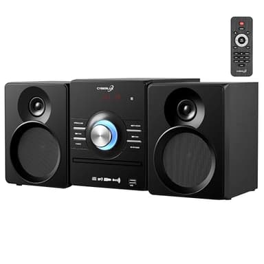 Impianto compatto con lettore CD Bluetooth | Mini impianto musicale HiFi | USB AUX in CD/MP3 FM Radio 30 slot di memoria | impianto display LED con scatole Micro HiFi System