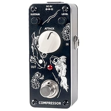 Sondery compressore Pedale effetto chitarra basso, True Bypass, controlli per livello di sostegno e attacco, formato mini con design