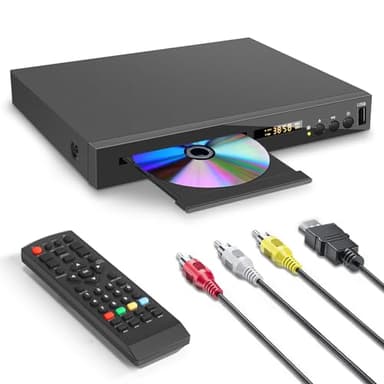 JOVELL Lettore Blu-Ray Full HD, Regione Libera Lettori CD DVD 1080P con Uscita HDMI AV Coassiale, Supporta Tutti i DVD e Il Disco Blu Ray Regione 2, Supporta Unità Flash USB, Lettore Blu-Ray Regione 2