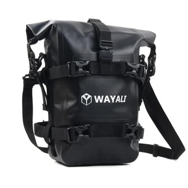 MOQIAOSEIKO Borse per crash bar per moto impermeabili da 6 litri Portapacchi Sissy Bar Borsa da sella Borsa per attrezzi laterale Borsa a tracolla con tracolla