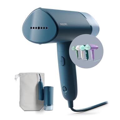 Philips Serie 3000 Stiratrice verticale a vapore - 1000 W, 20 g/min di vapore, Serbatoio dell'acqua estraibile da 100 ml, Piastra in plastica, Blu (STH3000/20)
