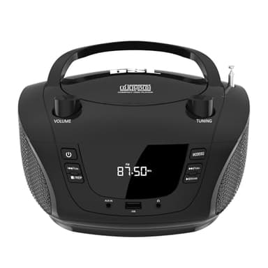 Boombox Radio CD portatile con Bluetooth BSL JL-2031A | con 4W di potenza RMS | Radio FM e porta USB compatibile con file mp3 | Display LCD | Ingresso AUX IN e uscita cuffie