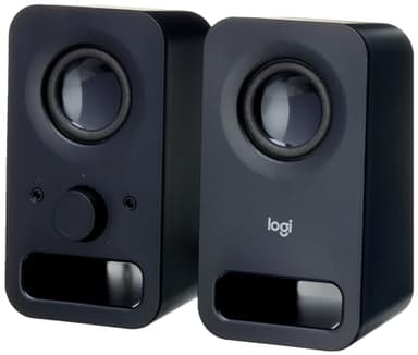 Logitech Z150 Casse PC, Ingresso Audio da 3,5 mm, Controlli ‎Integrati, Jack Per Cuffie, Presa UK, Computer/Smartphone/Tablet/Lettore Musicale - Nero Notte