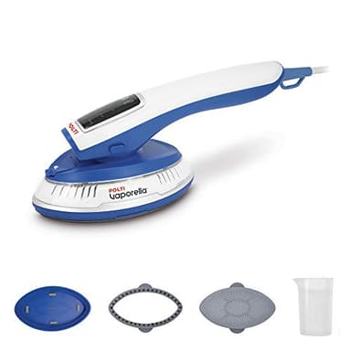 Polti Vaporella Vertical Styler GSM20, Stiratrice Verticale Portatile, Potenza 1000 W, Riscaldamento Rapido in 45 Secondi, Leggera e Compatta, per Tutti i Capi ed i Tessili di Casa, Bianco e Blu