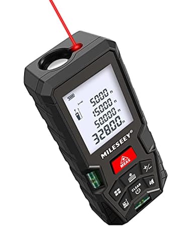 MiLESEEY D5T 100m Metro Laser con 2 Livelli di Bolla, Precisione 2mm, LCD Retroilluminato e Modalità Pitagorica, Misura Distanza, Area e Volume