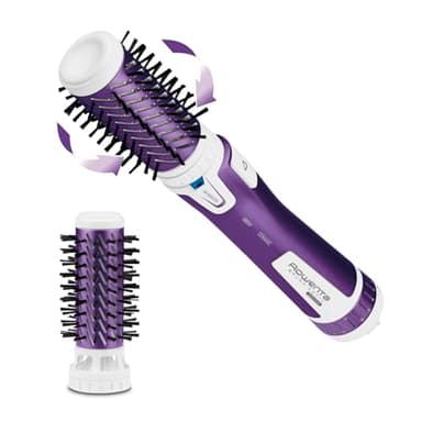 Rowenta CF9530 Brush Activ Volume&Shine Spazzola Rotante e Asciugante per Volume, 1000 W, per Capelli Corti e Lunghi, Styler con 2 Spazzole in Ceramica, Doppio Generatore di Ioni per Capelli Lucenti