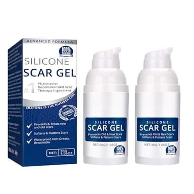 Gel Al Silicone Per Cicatrici,2×30 G, Gel Riparatore Per Cicatrici, Cura Efficace Percicatrici Vecchie E Nuove, Tagli Cesarei, Acnes, Riduce Prurito E Tensione Tissutale