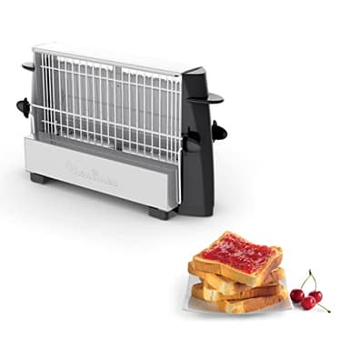 Moulinex Multipan On/off-Tostapane per Tutti i Tipi di Pane, 760 W, Fino a 4 fette, Acqua Fredda, Acciaio, Inossidabile, 4 Scomparti, Schwarz, Edelstahl