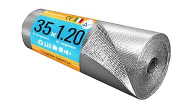 Optimer System - Isolamento Termico Riduce il Freddo e il Calore - Pannelli Riflettenti per Termosifoni Riduce la Perdita di Calore - 35x1.20m - 42m²