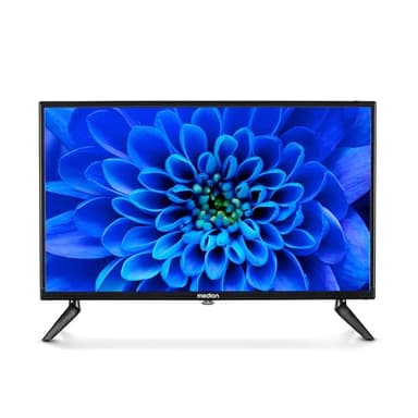 MEDION TV 24 pollici (59,9 cm) Full HD TV (perfetto per campeggio, camper, camion, giardino, adattatore per auto da 12 V, DVB-T2 HD, DVB-C, DVB-S2, HEVC, HDMI, USB, MD 824000)