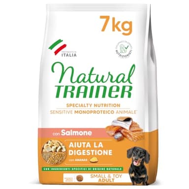 Natural Trainer Sensitive No Gluten Cibo per Cani Adulti con Salmone, 7kg