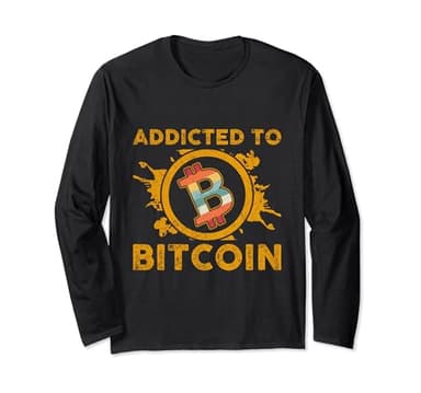 Bitcoin Mining Hardware Blockchain Trading Dimezzamento rialzista Maglia a Manica