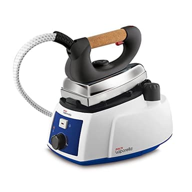 Polti Vaporella 515 Pro, Ferro da Stiro a Vapore con Caldaia, Tappo di Sicurezza, Pressione Caldaia Max 3,5 Bar, Capacità 0,9 L, Regolazione Vapore, Bianco e Blu
