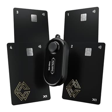 Cypherock X1 - Portafoglio hardware superiore per la sicurezza delle criptovalute, compatibile con BTC, ETH e oltre 3000 altre criptovalute, verificato da KeyLabs, Nero