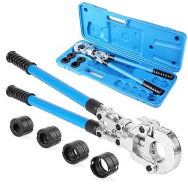 Pinza per Serra Multistrato, Crimpatrice Multistrato, Pressatrice Tubi Manuale con Matrici TH Φ 16-20 mm-26 mm-32 mm, per Tubo PEX, Tubo Composit