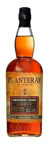 Planteray Rum Original Dark, 700ml, Ideale per Cocktail, Note Fruttate e Fumè, Rum Scuro Artigianale delle Barbados e Jamaica, Invecchiato 3 Anni e Miscelato con Rum Giamaicani Affinati, 40% Vol.