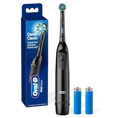 Oral-B Pro 100 CrossAction - Spazzolino da denti a batteria, 1 pezzo, colore: Nero