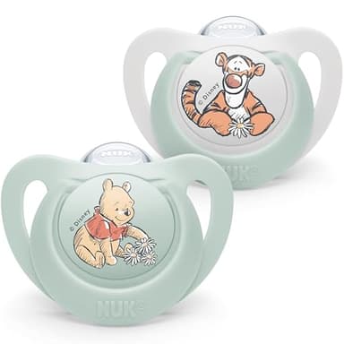 NUK Star Ciuccio per bambini | 0-6 Mesi | Succhietto in Silicone senza BPA | Accettato dal 99% dei bambini | Rosa | 2 Pezzi