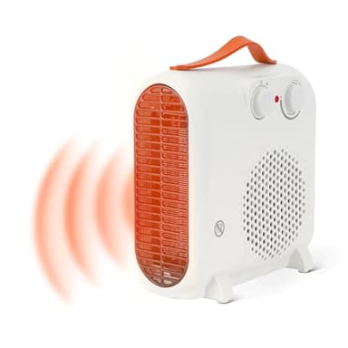 Termoventilatore Caldobagno Eco 2000W: Efficienza e Versatilità | Basso Consumo per Riscaldamento Ottimale | Ideale per Bagni con Maniglia Tessile, Doppia Potenza e Sicurezza Antisurriscaldamento