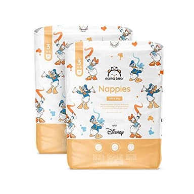 Marchio Amazon - Mama Bear Disney Pannolini ultra-asciutti, Taglia 3 (4-9 kg), Bianco, 172 unità (2 confezioni da 86), PACCO MENSILE