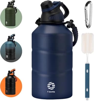 Fjbottle Borraccia Termica con Tappo magnetico 1900ML, Bottiglia Termica per Bambini - Senza BPA/Senza Perdite Borracce acciaio inox per Scuola, Sport, Palestra, Ciclismo