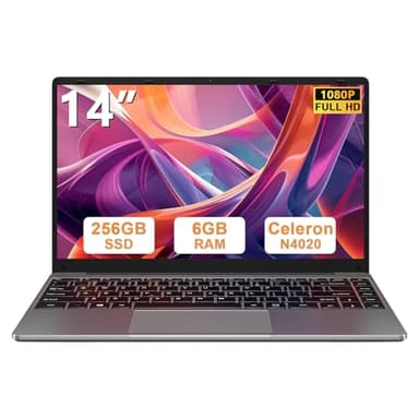 bvate PC Portatile 14 pollici Notebook Win 11 upto 2.8 GHz 256 GB ROM Supporta l'espansione SSD 1TB Celeron N4020 2.4G+5G WiFi 4.2 USB HDMI Tastiera italiana membrana mouse senza fili-Grigio