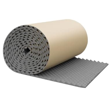 Pannelli fonoassorbenti, cuscinetti di smorzamento acustico, 199,9 x 50 x 1 cm, retro adesivo, migliora la qualità audio e il design di riduzione del rumore, ideali per interni, studio, colore grigio