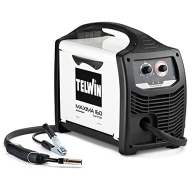 Telwin Maxima 160 Synergic Saldatrice Inverter a Filo Mig-Mag/Flux/Brazing, 230 V, Maxima 160, Bianco