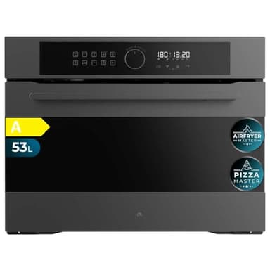 Cecotec Forno Elettrico Incasso Multifunzione 53L Bolero Hexa AF314500 Matt A. 2900 W, 11 funzioni con Airfryer Master, Pizza Master, Steam Asisst, Steam EasyClean, 3D cooking, Defrost