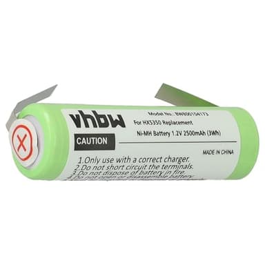 vhbw Batteria compatibile con Braun Oral-B Triumph 4000, Oxyjet, PrecisionClean (2500mAh, 1,2V, NiMH)