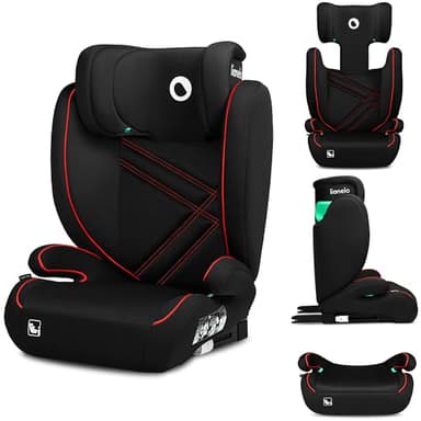 Lionelo Hugo I-size Seggiolino Auto ISOFIX con l'ultima Norma i-Size R129 per bambini Gruppo 2-3 (100-150cm) Poggiatesta a 8 Livelli, Memory Foam, Poggiabraccia, Protezione Laterale, Leggero, Lavabile