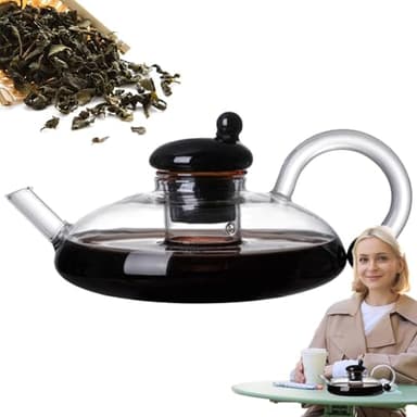Generisch Infusor – Teiera in – Bollitore elettrico | Teiera con scalda | Teiera con infusore | Bollitore caldo con manico elegante per Home & Tea Room, bollitore elettrico con base di