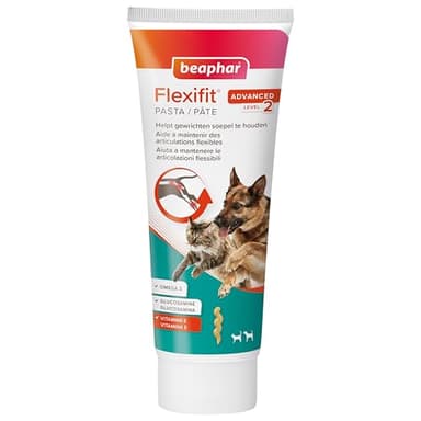 Beaphar Flexifit Pasta per Cane e Gatto, Integratore per Supportare la Mobilità e il Benessere Articolare, con Omega 3, Glucosamina e Vitamina E, Gusto Carne, 250 g