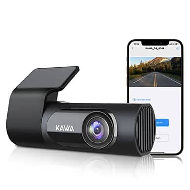 2K Dash Cam Auto, KAWA 1440P Full QHD Telecamera Auto 360° Alloggiamento Rotante Wi-Fi Incorporato, Sorveglianza di Parcheggio 24h e G-Sensor, 145° Grandangolo, WDR con Visione Notturna Eccellente, D6