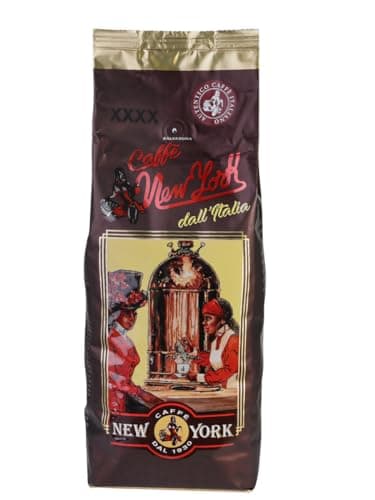 Caffè New York - XXXX - Caffè in grani, gusto intenso ma soave, tostatura media, da macinare, caffe espresso italiano - alta qualità dal 1930-500 gr, chicchi