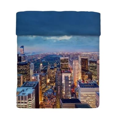 Bassetti Trapunta Piumone invernale Matrimoniale in puro cotone Made in Italy (Winter In Ny)