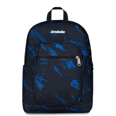 Invicta Zaino Scuola Jelek, Blu, Doppio Scomparto Con Tasca per PC e Tasca per Borraccia, 34 lt, Scuola Media e Superiore, Zaino Ragazzo