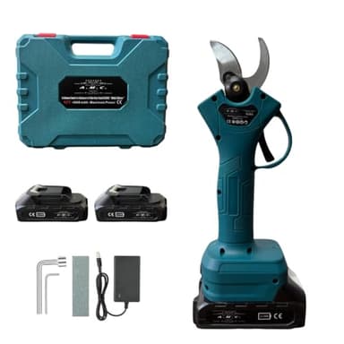 A.M.C. Forbice da Potatura, Doppia Batteria, Cesoia da potatura Elettrica, Cesoie per Giardinaggio, Forbice a batteria