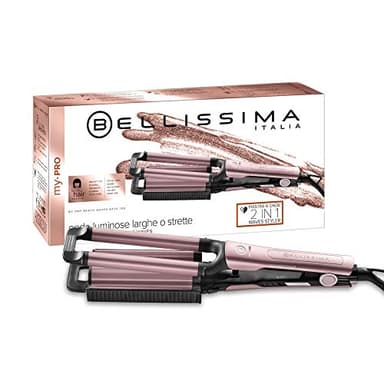 Bellissima Imetec My Pro Beach Waves Gt20 100 Piastra Per Capelli A Onde Larghe E Strette, Rivestimento in ceramica, temperatura regolabile 160°C - 200°C