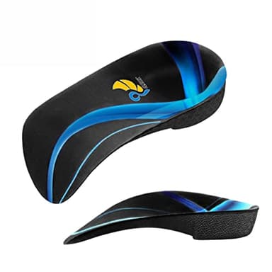 3/4 Plantari Ortopedici Alte Arco Supporto QBK Solette Scarpe Antinfortunistiche per Fascite Plantare Piede Piatto Metatarsalgia tendinite d'achille Solette Antiodore per Alleviare Dolore, M