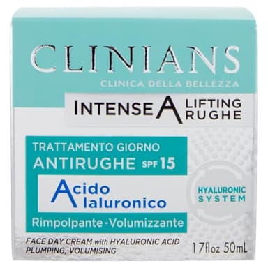 CLINIANS | Intense A Lifting Rughe Trattamento Giorno, Antirughe, Dermatologicamente Testato, Made in Italy, 50 ml