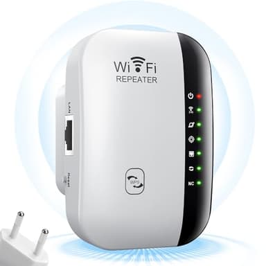 Mineup WLAN Ripetitore WiFi Extender - Range 300 Mbit/s 2,4 GHz, Raggio Fino a 4000 Piedi Quadrati, WPS, Modalità AP Compatibile Con Tutti I Dispositivi
