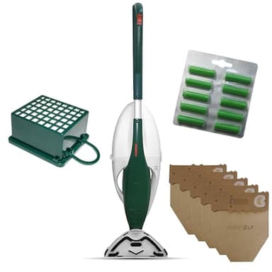 GREENELF Scopa Elettrica Folletto VK131 - Aspirapolvere Folletto Rigenerato, con Spazzola Standard + 2 Anni di Forniture Incluse | Modello RICONDIZIONATO e Potente, Testato e Garantito 24 Mesi