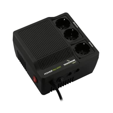 Tecnoware Stabilizzatore di Tensione 1000VA per modem, router, PC e piccoli dispositivi elettronici, protegge da sbalzi di corrente, non è un UPS, pronto all’uso
