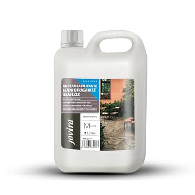 JOVIRA PINTURAS Impermeabilizzante Trasparente pavimenti 2 L | Impermeabilizzazione Invisibile, Nessuna Generazione di Film, Protezione Totale su Facciate, Cemento, Terrazze, Tetti (2 Litres) D-33