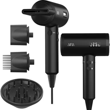AINA Asciugacapelli professionale da salone, 2300W asciugacapelli con diffusore-spazzola per donne BLDC asciugacapelli-motore senza spazzola 150.000RPM, ionico, indicatore LED, 4 ugelli magnetici