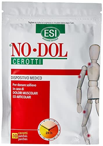 ESI - No-Dol Cerotti con Arnica, Artiglio del Diavolo e Canfora, Allevia Dolori Muscolari, Articolari e Contratture, Dona Sollievo Fino a 24 Ore, Senza Coloranti e Parabeni, 10 Pezzi