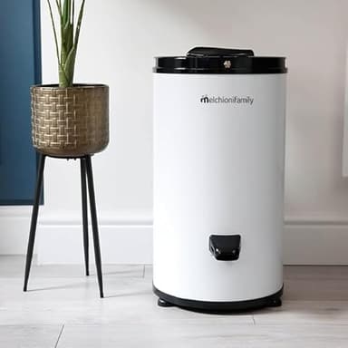 Melchioni Family Asciugatrice TORNADO Asciugatrice a Centrifuga Inox, Asciugabiancheria Portatile Salvaspazio, Asciugapanni Silenziosa, Capacità 6 Kg, 3200 Giri/Min