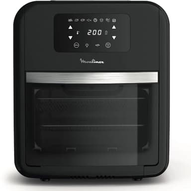 Moulinex Friggitrice ad Aria Calda, Fornetto Elettrico, 11 Litri, Easy Fry Oven & Grill,2000W, Friggitrice Senza Olio, 9 Funzioni, 8 Programmi Automatici,Capacità 6 Persone, 7 Accessori Inclusi AL5018