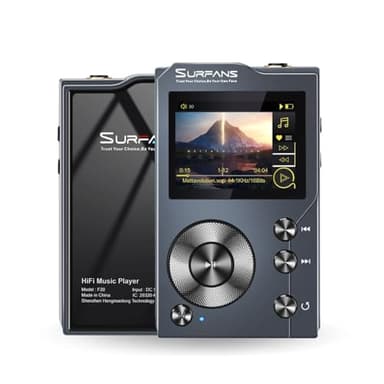 Surfans 128GB Lettore MP3 HiFi F20 con Bluetooth 5.2, lettore musicale audio digitale ad alta risoluzione DSD senza perdita, lettore audio portatile scheda di memoria da 128 GB, supporto fino a 256 GB